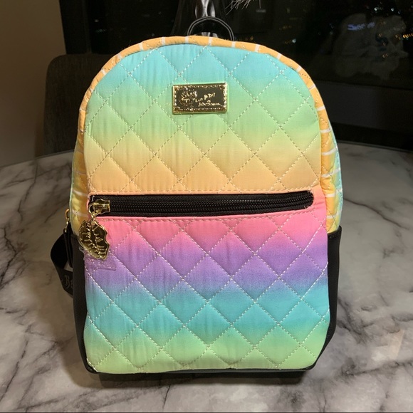 betsey johnson rainbow backpack
